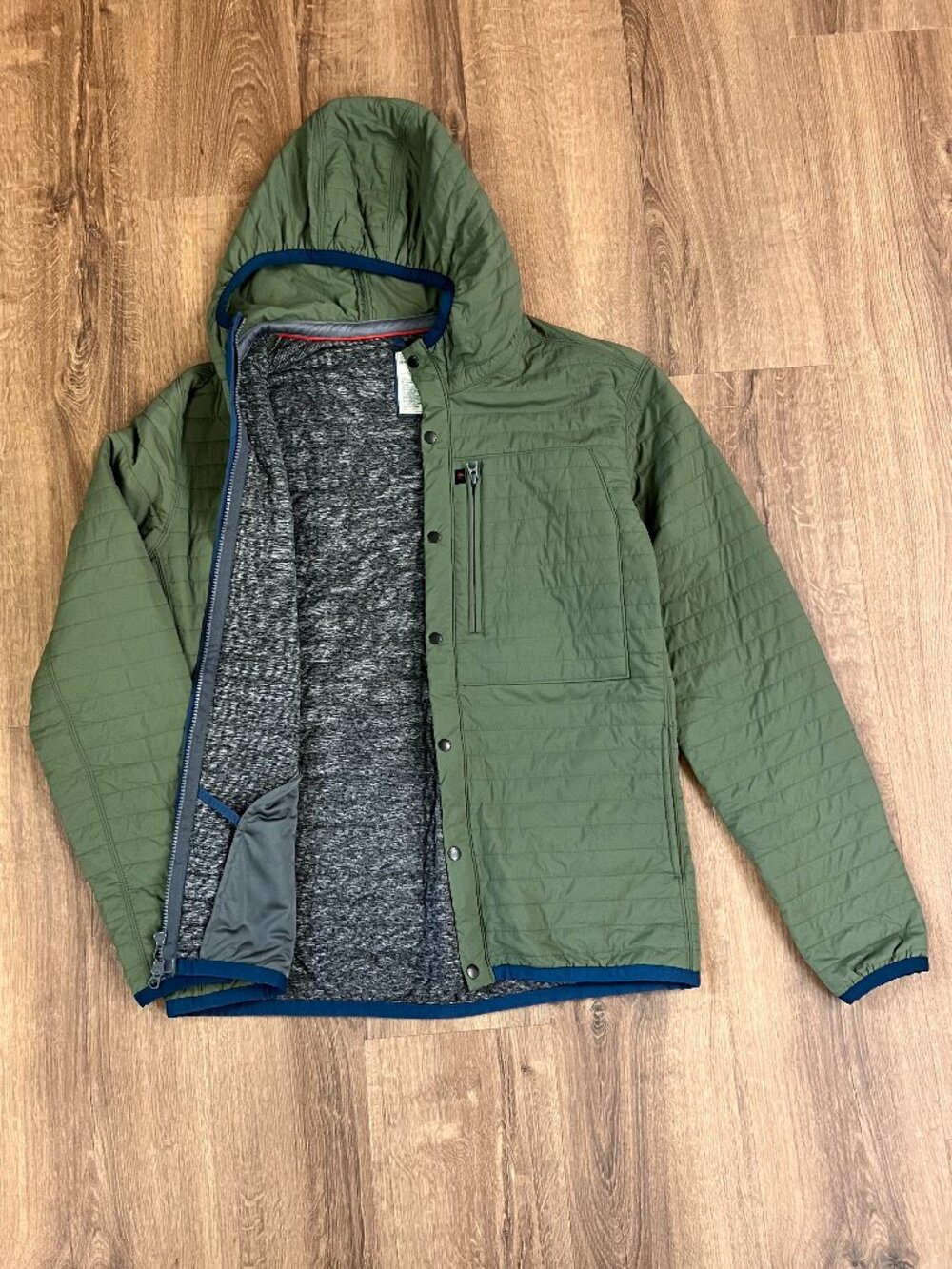 Relwen Windzip Hooded Jacket Utility Green Sz L - Picture 2 of 10